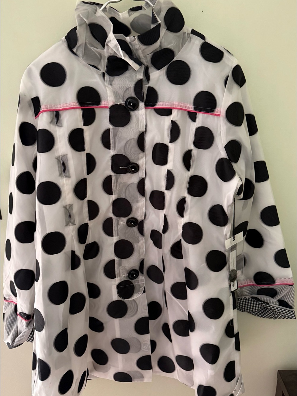 NWT Ubu White Black Polka Dot Jacket L